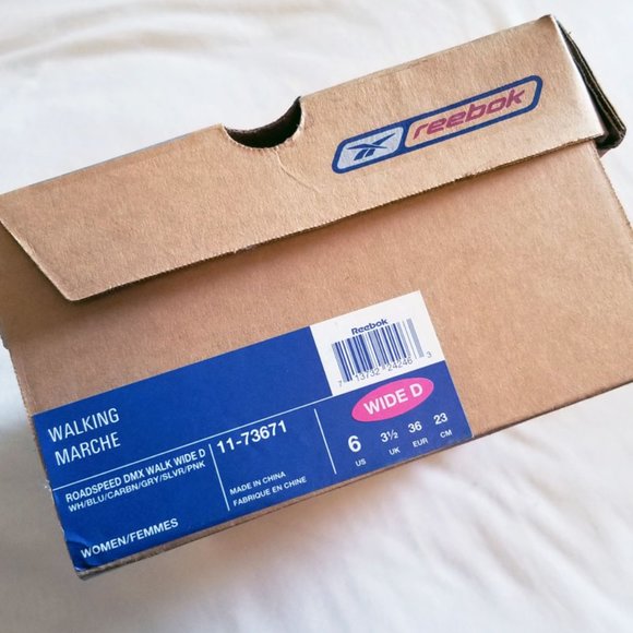 🆕️ Vintage Reebok Roadspeed DMX White Blue Active Walking Shoes Wide Width - Picture 5 of 5